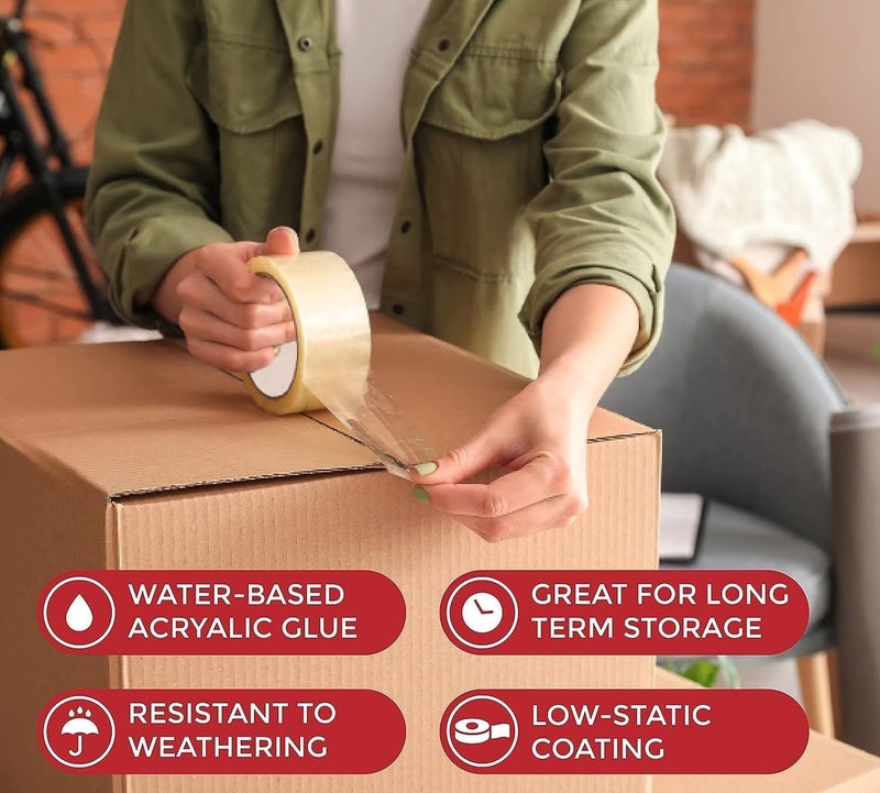 Duravel Clear Tape - Heavy Duty Packaging Tape, 6 pcs, 2 inch x 50 YDs - Image 4